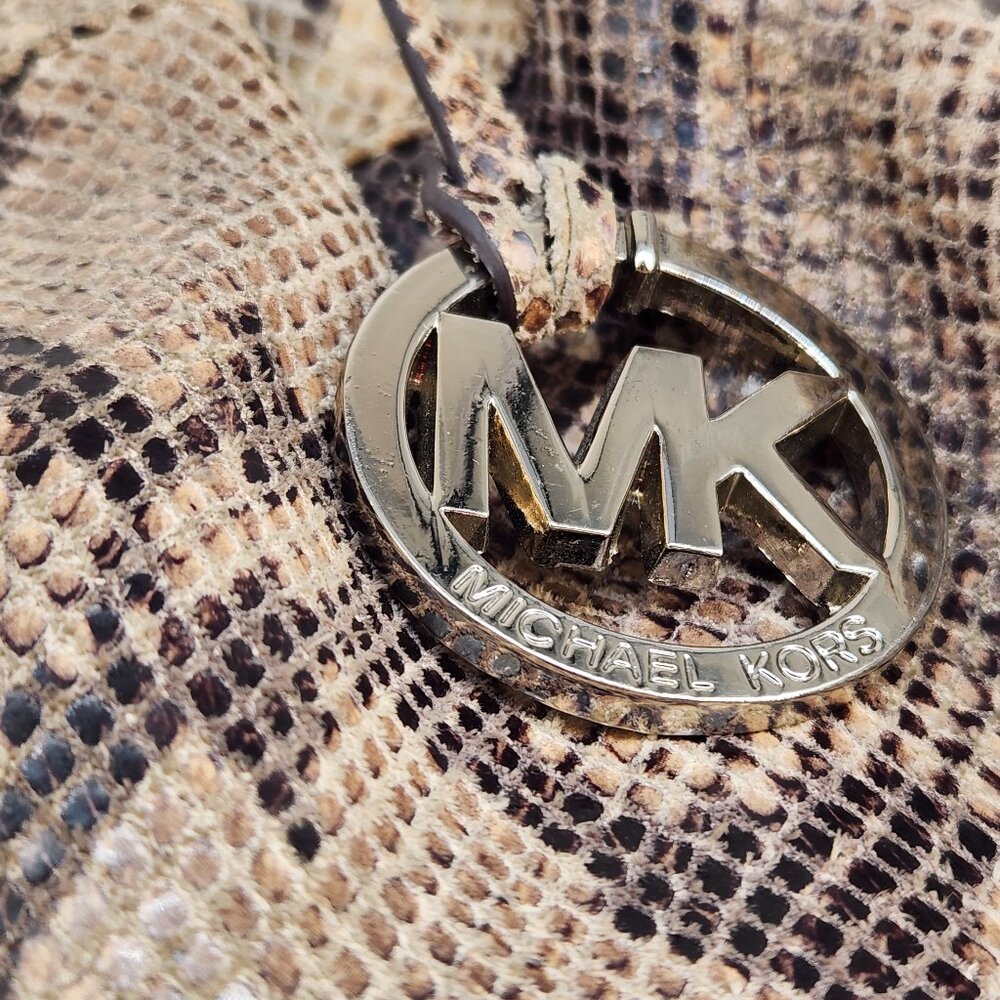 Michael Kors Python-Embossed Leather Tote Bag - image 2